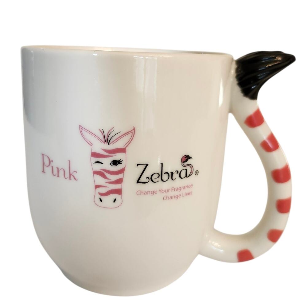 Pink Zebra 3-D Coffee Mug 14 oz Change your Fragrance Change Your Life Ceramic